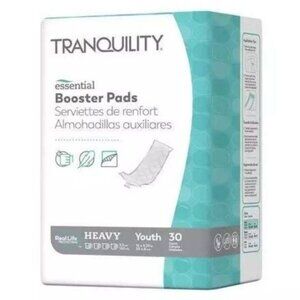 Kids Disposable Underwear Tranquility Booster Pads, Heavy, Youth 30 Count
